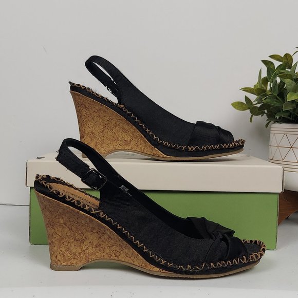 ANTHROPOLOGIE SEYCHELLES SINGAPORE CORK WEDGE SANDALS - Picture 1 of 14